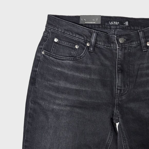 Lauren Ralph Lauren Relaxed Tapered Ankle Jeans Empire Black Wash NWT - Picture 6 of 13